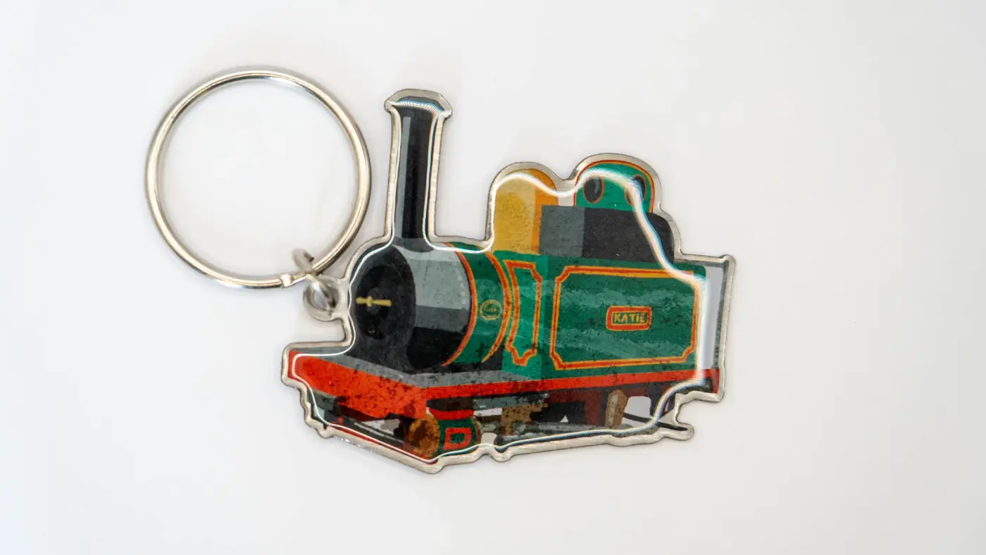 Metal Engine Keyring - Katie