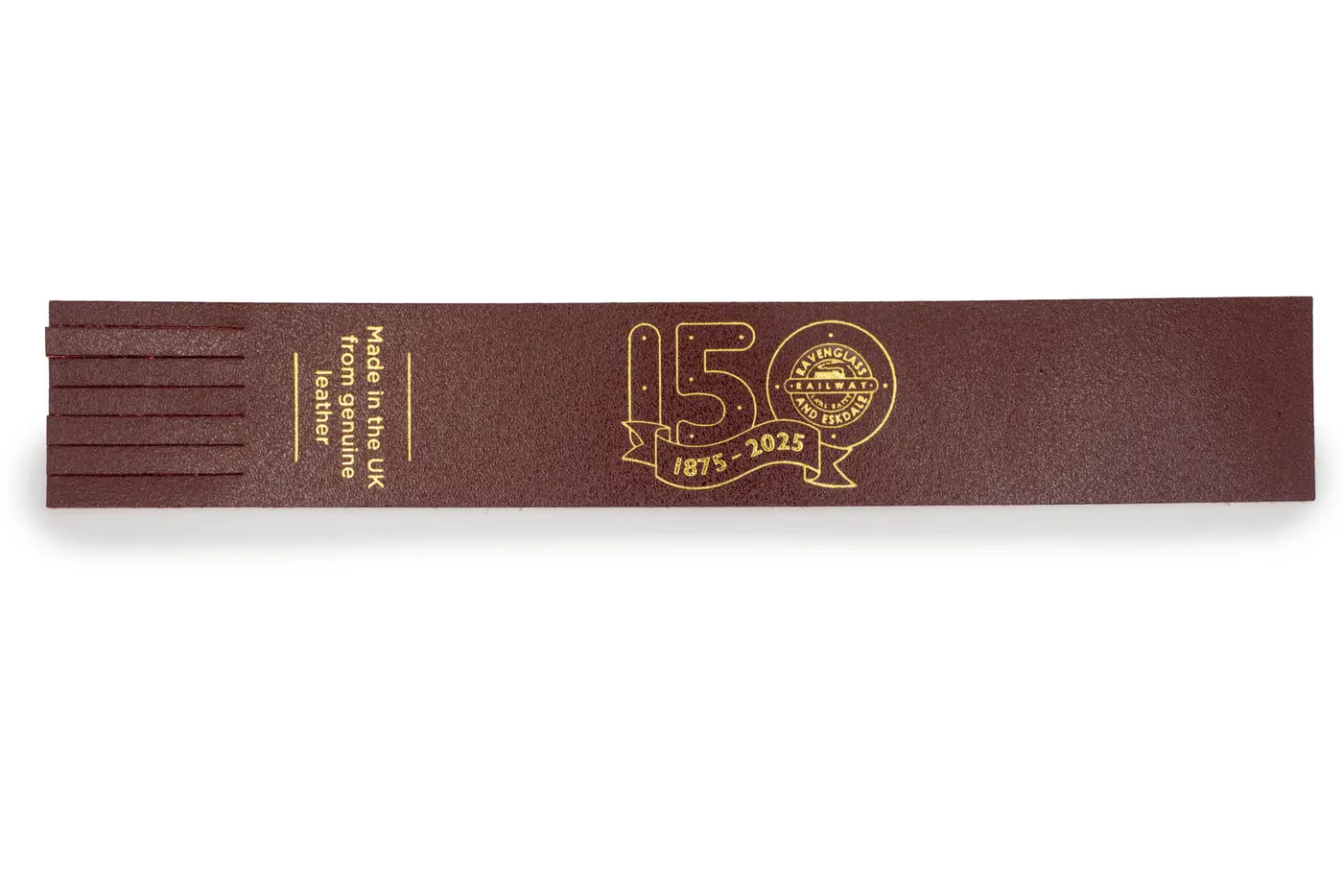 150 Years Red Leather Bookmark